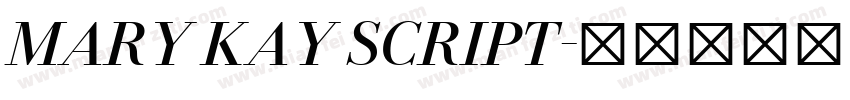MARY KAY SCRIPT字体转换